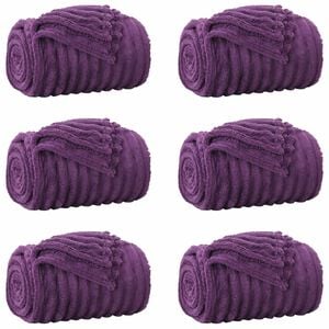 vidaXL Throw Blankets 6 pcs Purple 150 x 130 cm 2.85 kg Fleece