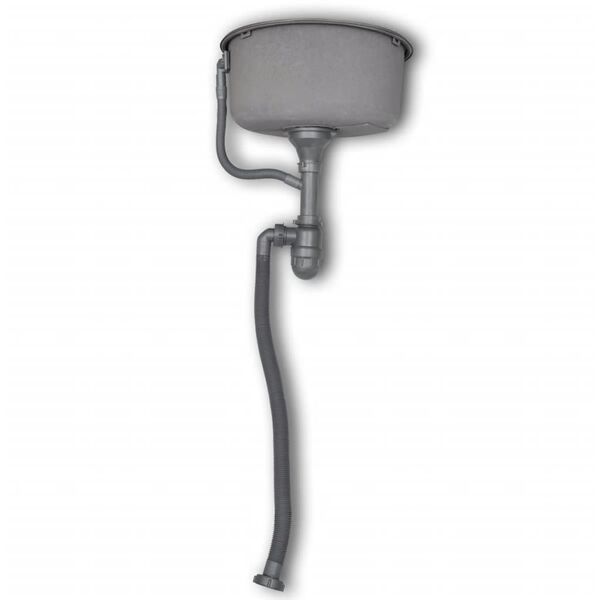 Round Sink Stainless Steel 43cm With Drain