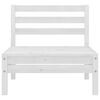 vidaXL Garden Middle Sofa White Solid Wood Pine
