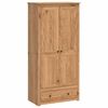 vidaXL Wardrobe PANAMA Honey 88.5 x 50 x 185 cm Solid Pine Wood