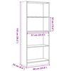 vidaXL Bookcase Sonoma Oak 60x24x143 cm Engineered Wood