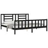 vidaXL Bed Frame without Mattress Black 200x200 cm Solid Wood Pine