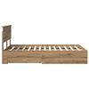 vidaXL Bed Frame with Drawer Artisan Oak 120 x 190 cm Engineered Wood