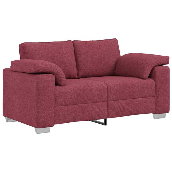 vidaXL Sofa Wine Red 160 x 77 x 82 cm Fabric