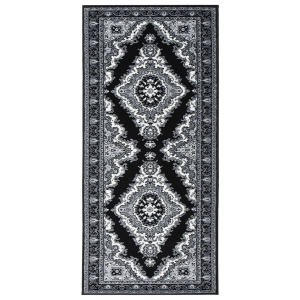 vidaXL Runner Rug BCF Black 80x150 cm