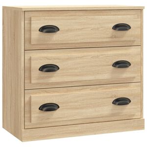 vidaXL Sideboard Sonoma Oak 70x35.5x67.5 cm Engineered Wood