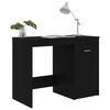 vidaXL Desk Black 100x50x76 cm Engineered Wood