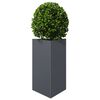 vidaXL Garden Planters 2 pcs Anthracite Triangular 50x43x75 cm Steel