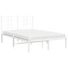 vidaXL Metal Bed Frame without Mattress with Headboard White 120x200cm