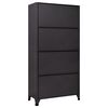 vidaXL Locker Cabinet Anthracite and Red 90x40x180 cm Steel