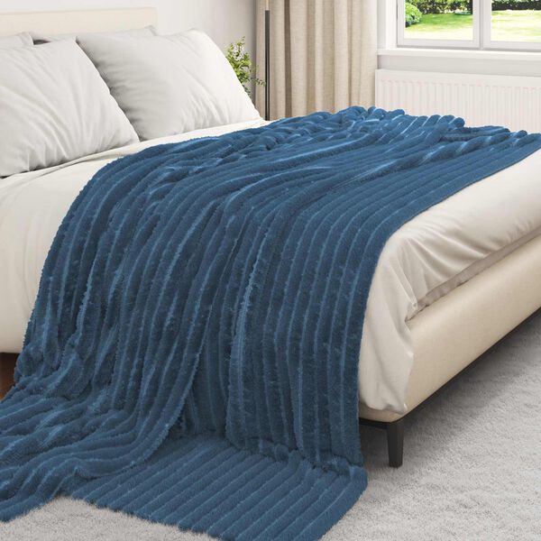 vidaXL Throw Blankets 6 pcs Navy Blue 240 x 220 cm Fleece