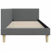 vidaXL Corner Bed Frame Dark Grey 100 cm x 200 cm Velvet