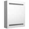 vidaXL LED Bathroom Mirror Cabinet Concrete Grey 50x14x60 cm