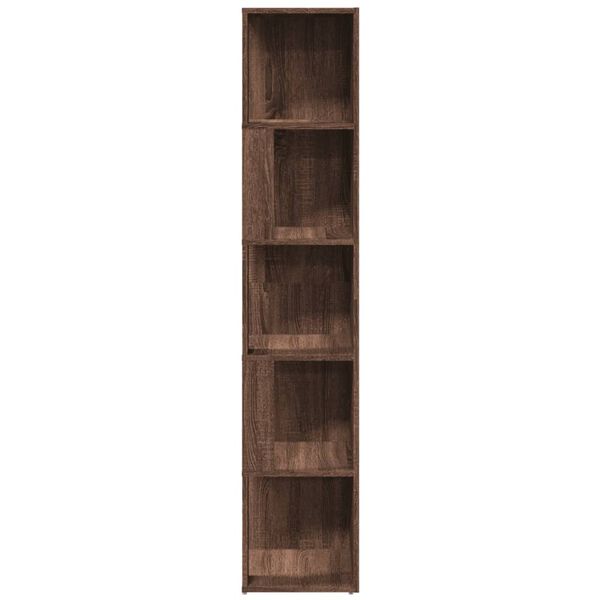 vidaXL Corner Cabinet Brown Oak 33x33x164.5 cm Engineered Wood