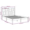 vidaXL Bed Frame without Mattress White Solid Wood 140x200 cm