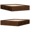 vidaXL Bed Frame without Mattress Brown Oak 140x190 cm