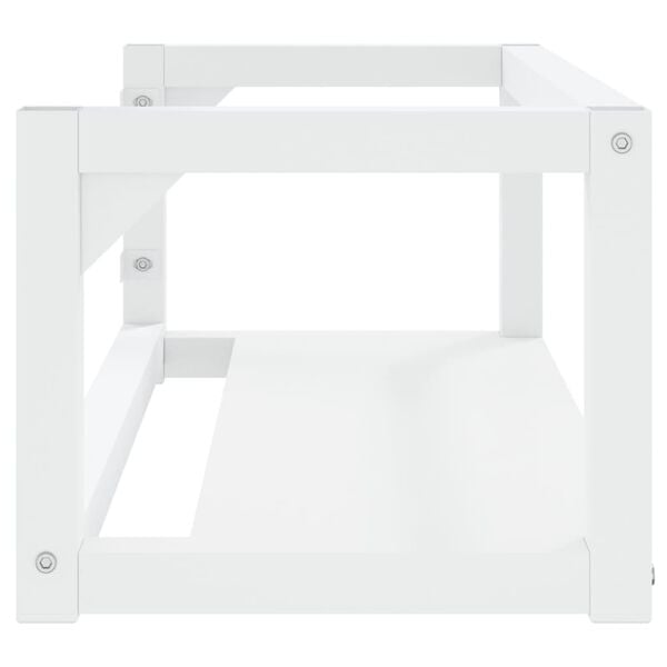 vidaXL Wall-mounted Bathroom Washbasin Frame White 79x38x31 cm Iron