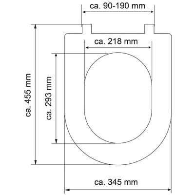 SCHÜTTE Duroplast Toilet Seat WHITE D-shape