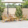 vidaXL Garden Chairs with Table 5 pcs Beige 90 x 45 x 40 cm