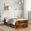 vidaXL Bed Frame without Mattress Smoked Oak 75x190 cm Small Single Small Single