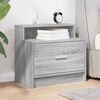 vidaXL Bedside Cabinet with Drawer Grey Sonoma 51x31x47 cm