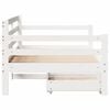 vidaXL Daybed with Drawers without Mattress White 90x200 cm Solid Wood