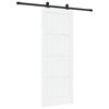 vidaXL Sliding Door White and Black 78 x 202 cm Solid Pine Wood