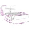 vidaXL Storage Bed with Headboard White 140 x 190 cm Engineered Wood