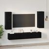 vidaXL TV Cabinet Set Wall-mounted 5 pcs Black Oak Engineered Wood