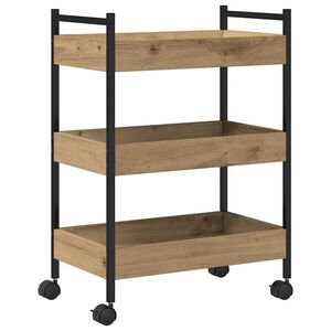 vidaXL Kitchen Trolley Artisan Oak 50 x 30 x 70 cm Engineered Wood