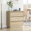 vidaXL Bedside Cabinet Sonoma Oak 71 x 34.5 x 75 cm Engineered wood