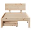 vidaXL Bed Frame with Drawers without Mattress 75x190 cm Small Single