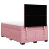 vidaXL Box Spring Bed with Mattress Pink 120x200 cm Velvet