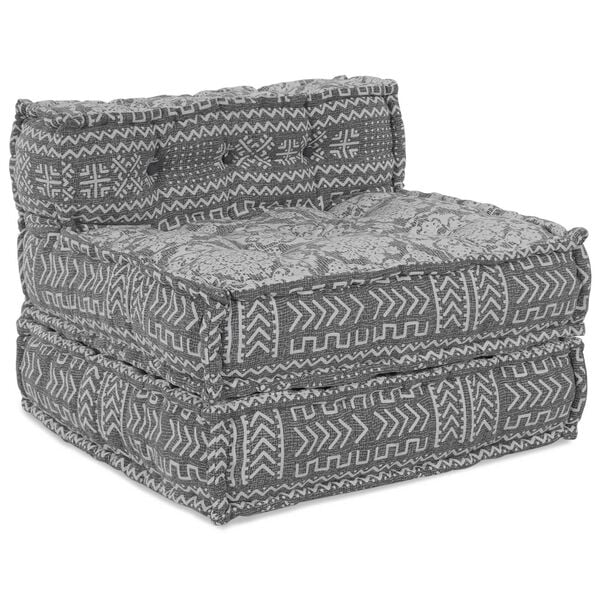 vidaXL Modular Sofa 4 pcs Light Grey Fabric