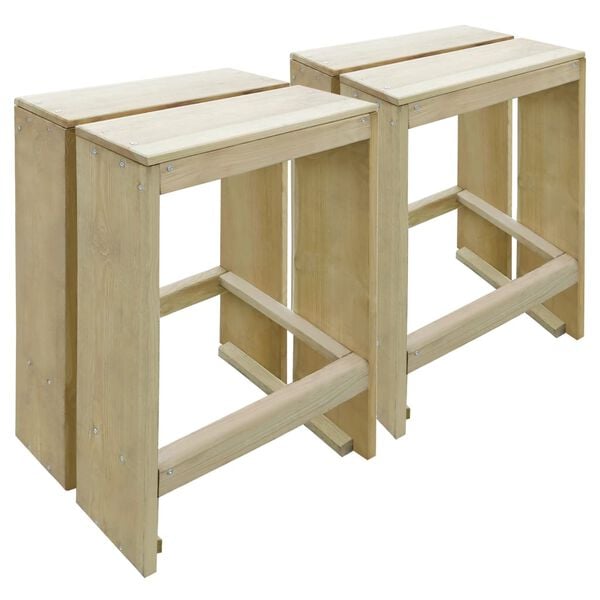 vidaXL 3 Piece Garden Bar Set Impregnated Pinewood