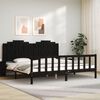 vidaXL Bed Frame without Mattress Black 200x200 cm Solid Wood Pine