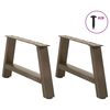 vidaXL Coffee Table Legs A-Shaped 2 pcs 70x(30-31) cm Steel