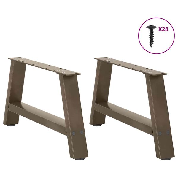 vidaXL Coffee Table Legs A-Shaped 2 pcs 70x(30-31) cm Steel