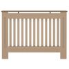 vidaXL Radiator Cover 2 pcs Brown 112 x 19 x 81.5cm Engineered Wood