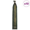 vidaXL Sandbags 10 pcs Dark Green 120 x 27 cm HDPE