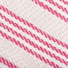 vidaXL Throw Cotton Stripes 220x250 cm Pink and White