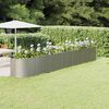 vidaXL Garden Raised Bed Powder-coated Steel 512x80x68 cm Silver