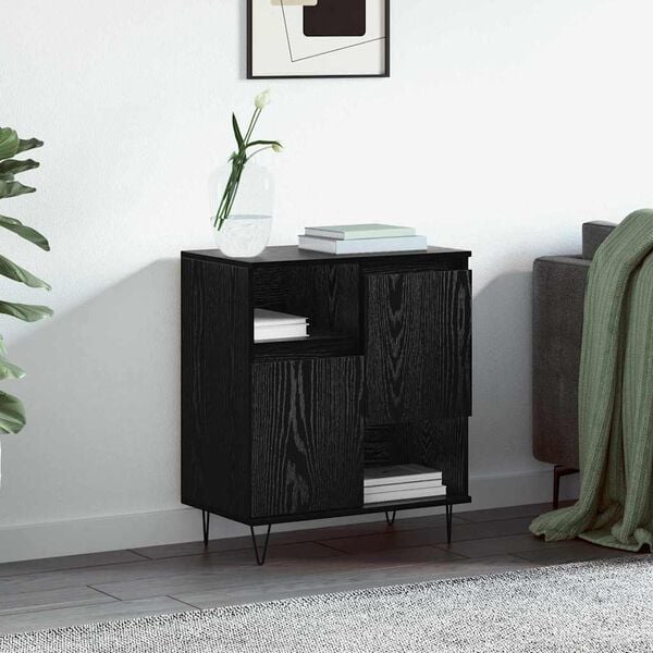 vidaXL Sideboard Black Oak 60 x 35 x 70 cm
