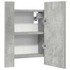vidaXL LED Bathroom Mirror Cabinet Concrete Grey 40x12x45 cm Acrylic