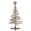 vidaXL Christmas Tree with Stand Brown 90 cm Solid teak wood