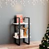 vidaXL 2-Tier Book Cabinet White 40x30x70 cm Solid Pine Wood