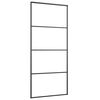 vidaXL Sliding Door with Hardware Set 90x205 cm ESG Glass&Aluminium