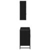 vidaXL Bathroom Furniture Set 2 pcs Black Oak Engineered Wood