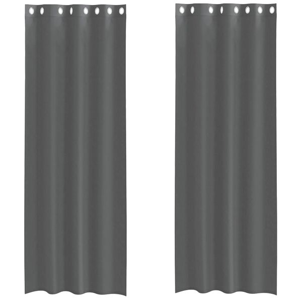 vidaXL Voile Curtains with Grommets 2 pcs Dark Grey 140x300 cm