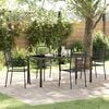 vidaXL Garden Dining Set 5 pcs Black Powder-Coated Steel